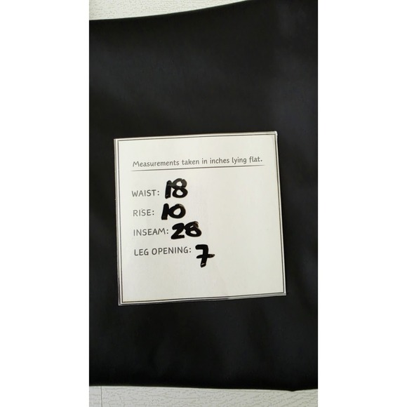 Aidan Mattox Black Satin Dress Pants Straight Slightly Tapered Leg Size 14 - Picture 9 of 9